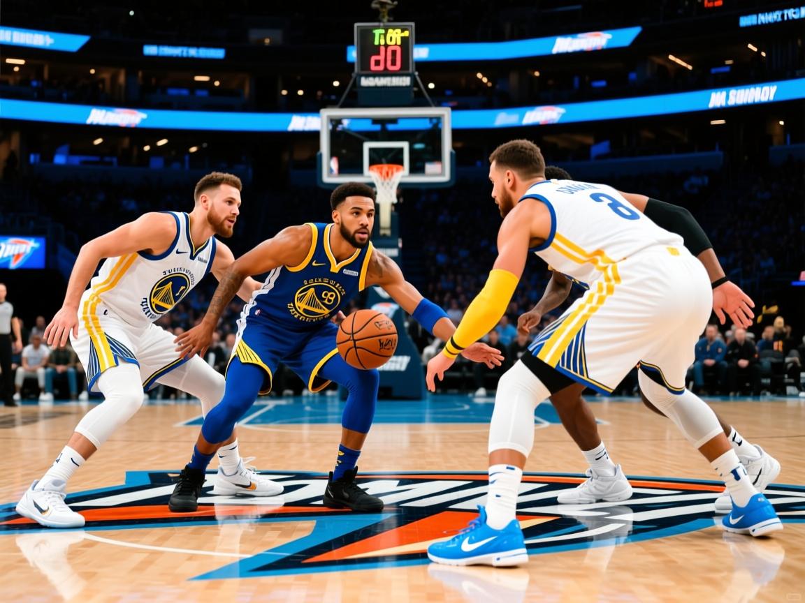 勇士对阵雷霆，全队合力抵挡对手