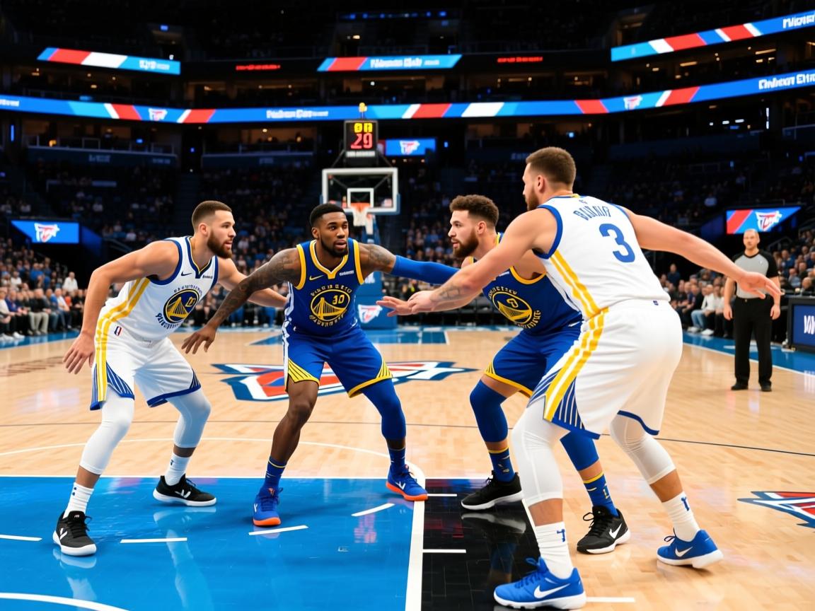 勇士对阵雷霆，全队合力抵挡对手  第2张